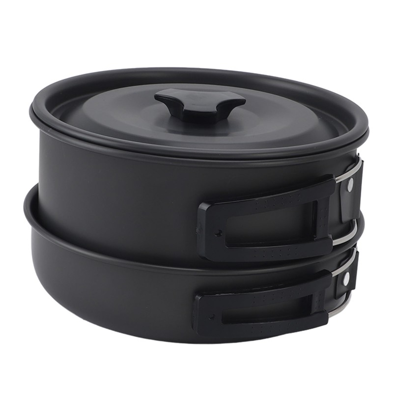 Camping Cookware Portable Nonstick Pot and Pan Set with Kettle
