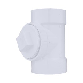 CHARLOTTE PIPE 4 DWV CLEANOUT TEE with Plug DWV (Drain, Waste and Vent) (1 Unit Piece)