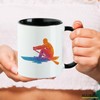 Huuraa Kaffeetasse Rudern bunte Silhouette Geschenk 330ml Schwarz Rudern Präsent