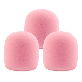 LEFXMOPHY SM58 Windscreen Pink Mic Cover Foam for Shure SM58 SM48 Vocal Microphone Pop Filter 3-pack Windsock