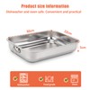 Rectangular Casserole Dish with Stainless Steel Handles, Stainless Steel, 30