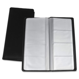 Lorell Storage Business Card Holder, 0.8" x 4.4" x 9", Black, Clear