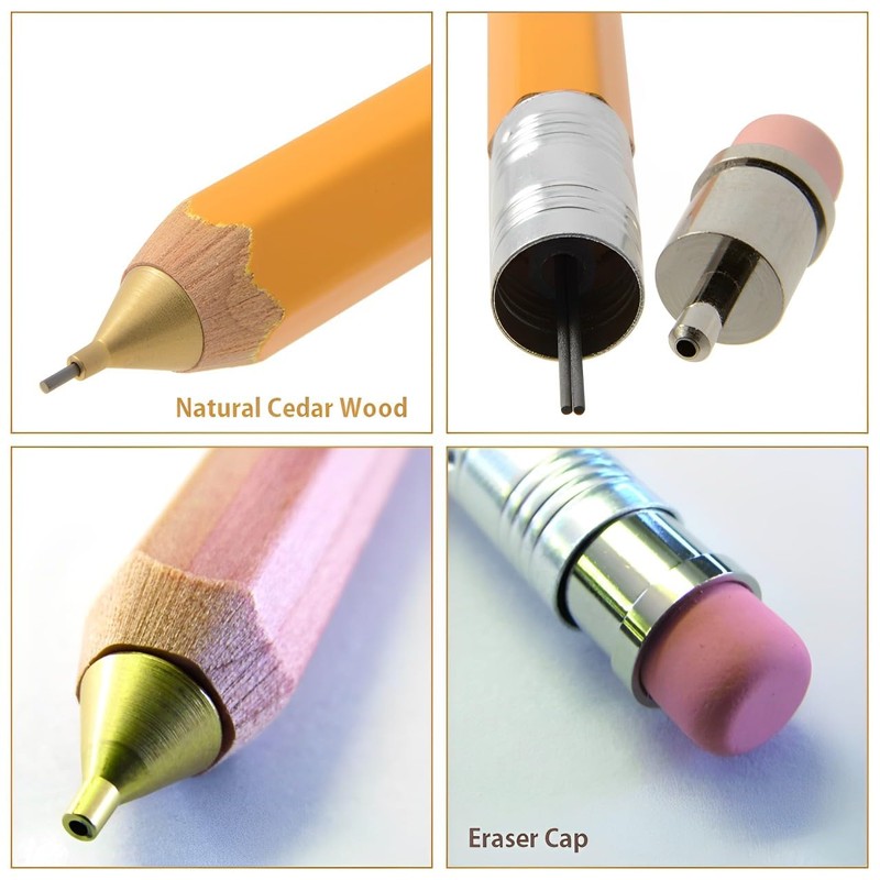 OHTO WN01 Wooden Mechanical Pencil, 0.5mm Fine Point, Standard Long