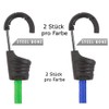 EKNA 4 Rubber Tensioners with Hooks, Luggage Tensioner Set for