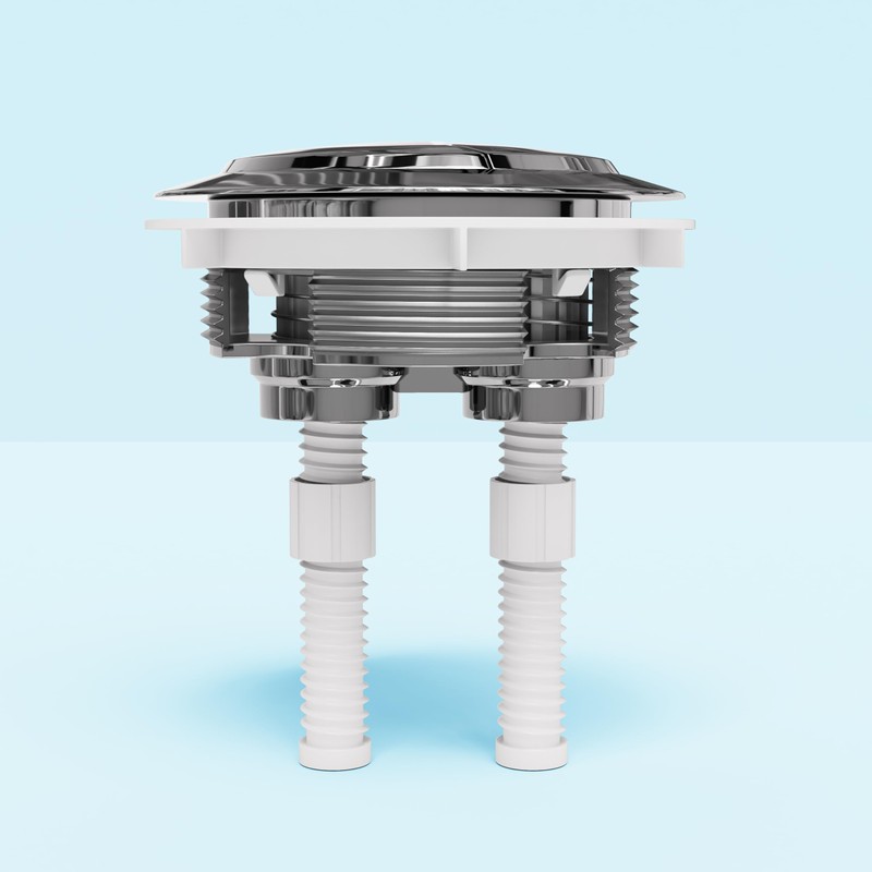 HOROW Chrome Flush Button, Dual Flush Toilet Tank Button for