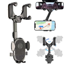 Soporte de Telfono Giratorio y Retrctil de 360, Soporte para Celular Automovil, Easy to Fold. Soporte de Celular para Auto, Apto para Todos los...    