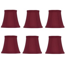 Upgradelights Red Silk 5 Inch Empire Clip on Chandelier Lampshade