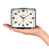 Wuyiway Retro Analog Alarm Clock, Battery Operated,4" Vintage Decor for