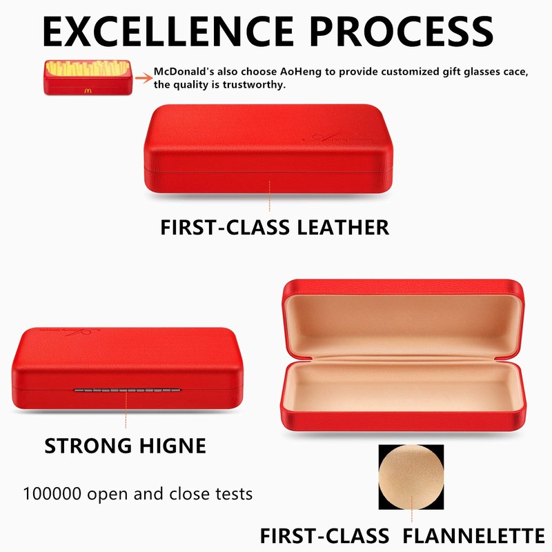 AoHeng Large Size Glasses Sunglasses Hard Shell Eyeglass Case,6 Glasses