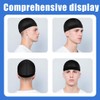 SGERUFZ Pack of 2 Unisex Satin Silky Wave Caps 360