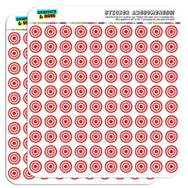 Target Sniper Scope Bullseye 1/2" (0.5") Planner Calendar Scrapbooking Crafting Stickers - Clear