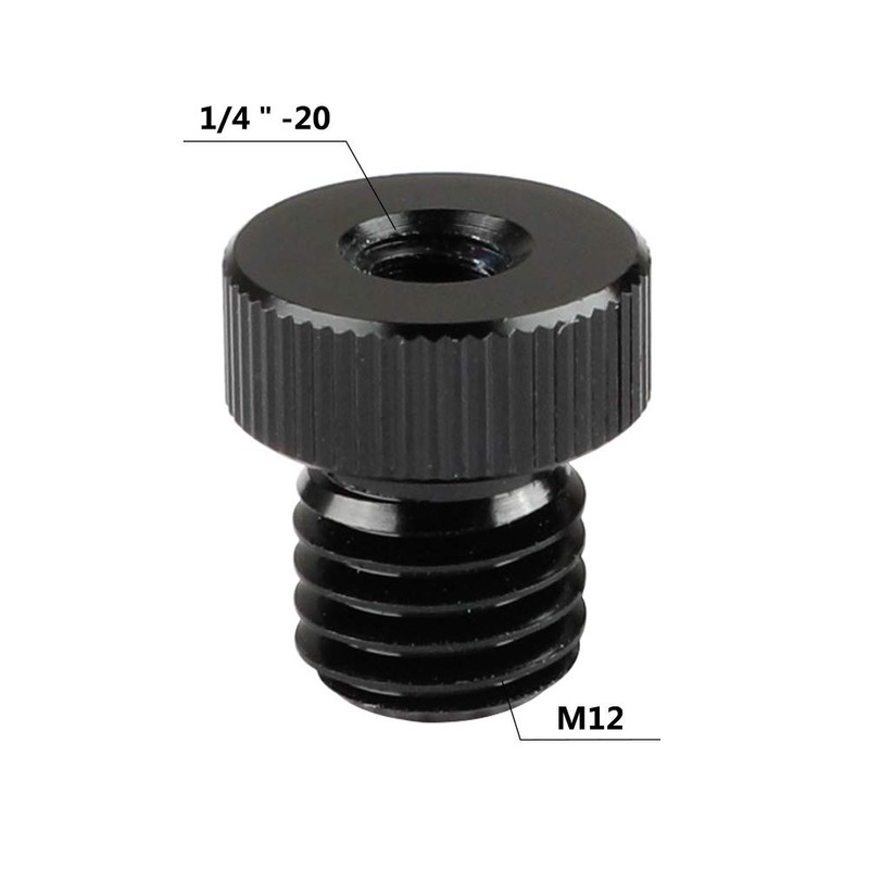 CAMVATE M12 Male to 1/4"-20 Female Thread Adapter for 15