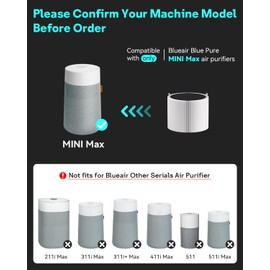 Leemone 2 Pack mini Max SmokeBlock Filter Compatible with SmokeBlock Mini Max Air Purifiers, Activated Carbon FMINI Filter