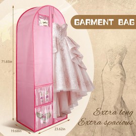 Quinceanera Dress Garment Bag,Garment Bags for Quince Dresses,15 Años Vestidos de Quinceañera Dress Storage Bags Hanging Gowns