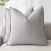 Foindtower Pack of 2, Decorative Linen Soild Throw Pillow Covers