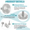 sourcing map M2.5x4mm Vernier Caliper Screws, 304 Stainless Steel Flat