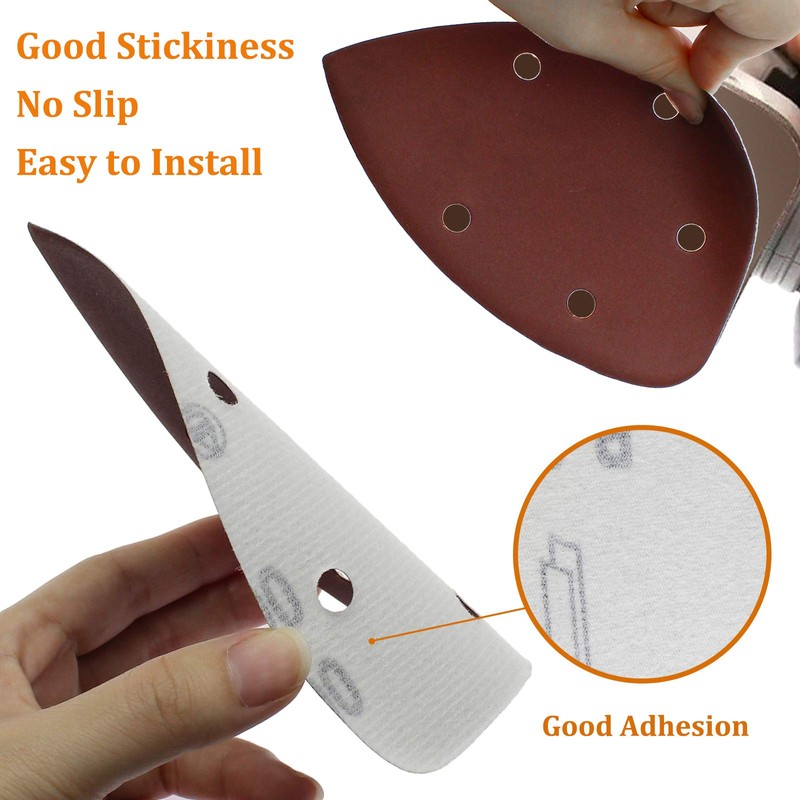 Cjueiom 50 Pcs 400 Grit Mouse Detail Sander Sandpaper, 5