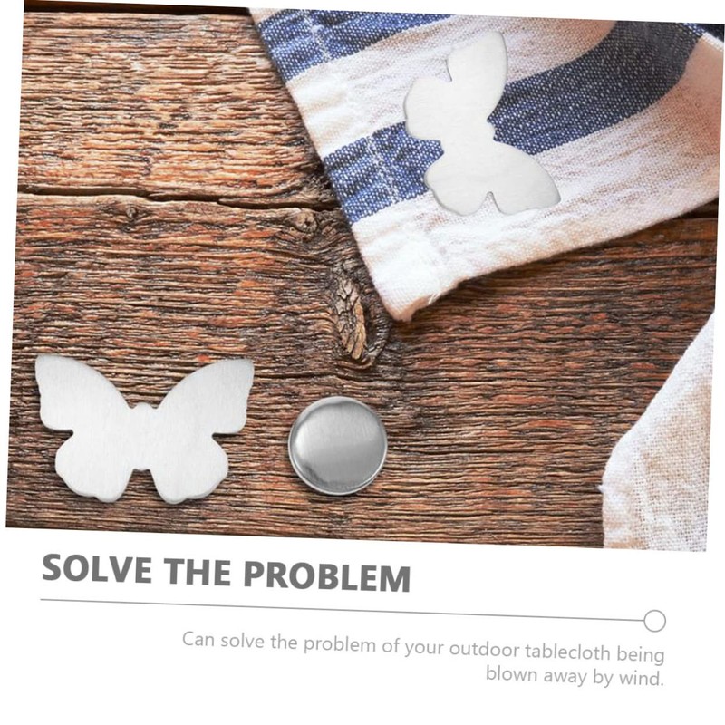 CAXUSD 6pcs Magnetic Tablecloth Fixator Creative Butterfly-Shaped Stainless Steel Weights
