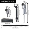 105° Angle Screwdriver Attachment Adapter, 14-Piece Angle Screwdriver Attachment Set,