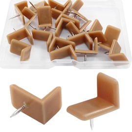 Kemcatui 20Pcs Tack-in Drawer Glides, Plastic Drawer Slide L Shaped Nail-on Drawer Guides, Furniture Sliders for Repairing Dressers, Making The Drawer Slide Smoothly and Evenly