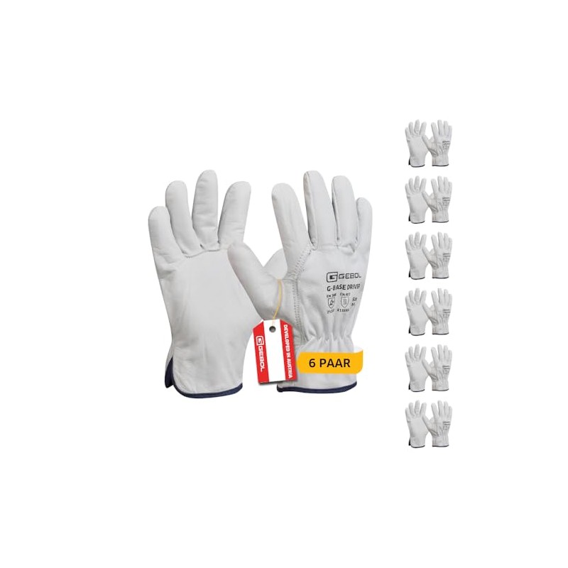 G-Base Driver Gloves Size 9 Multipack 6 Pairs