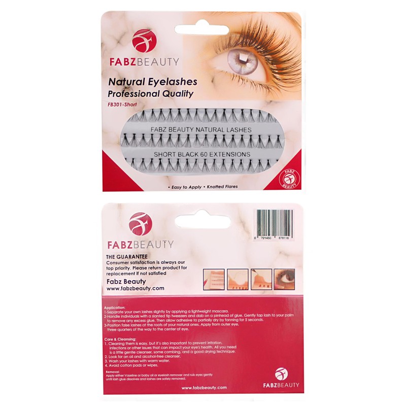 Individual False Eyelashes Flare Cluster Lash Extensions Knotted Lashes (Short