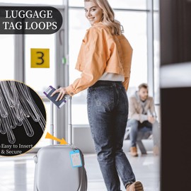Kanlpeia Luggage Tag Loop, Clear Plastic Straps for Suitcases Clothing Backpacks & Cruise Travel Accessories Organization 6 inch (200 Pieces)