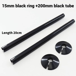 Black 15mm Radiator Pipe Hole Collars - 2 Pack Radiator Valve Pipe Rosettes, Durable Floor and Wall Radiator Pipe Covers, Elegant Pipe Decorations