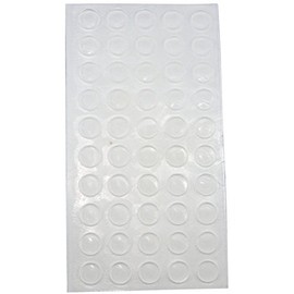 Secotec Clear Plastic Door Stop Mute Kit Diameter 8 mm, Hochwetiger, Furniture Pads Pack of 50