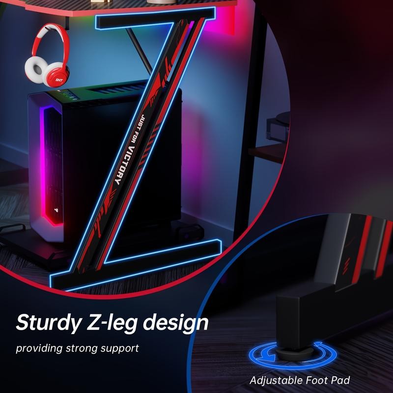 New Gaming Desk Computer Desk Office Deskmodern Z shaped Computer