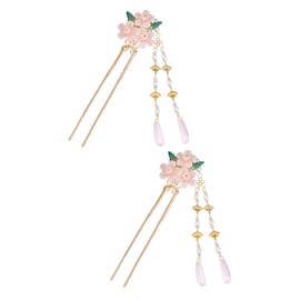 Beavorty Pcs Chinese Hanfu Tassel Drop Hair Pin Elegant Hair Stick for Women Bun Pin Chopsticks for Long