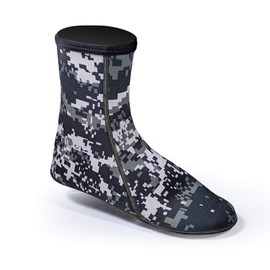 Tilos 3mm Tall Neoprene Socks - Hypoallergenic, Non-Slip, Durable Water Socks for Diving, Snorkeling, Water Aerobics & More (Large, Digital Green)