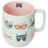 Jubilee Danica Stoneware Mug - Modern Feline Design 22 oz