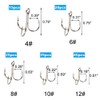 Fishing Treble Hooks Set, 140pcs Sharp High Carbon Steel Treble
