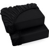 Utopia Bedding - 2er Set Spannbettlaken 90x200cm - Schwarz -