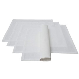 Lemos Home Place Mat Set of 4 Approx. 46 x 36 cm Cotton Many Colours (White)