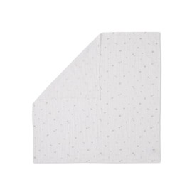 MORI Baby Boys and Girls Pre Washed Muslin Swaddle Cloth 110 x 110 cm in White - 100% Cotton Breathable Unisex Infant Receiving Blanket - Large