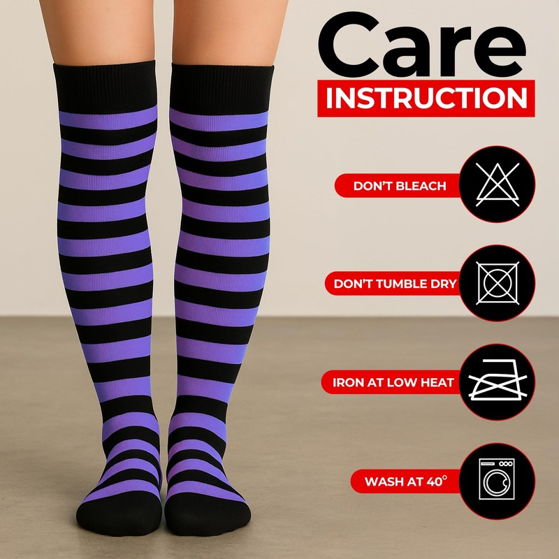 Crazy Chick® Stripe Over The Knee Socks Thigh High Girls
