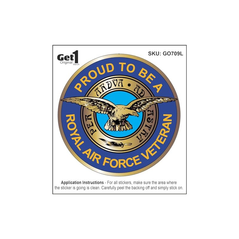 Proud to Be A Royal Air Force Veteran Car Sticker