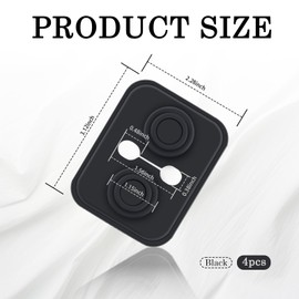 YGDMD 4PCS Thickened Car Door Strike Protector,Square-Shaped Silicone Car Door Lock Cover for Cars Doors Protector and Noise Reduction,Universal Self-Adhesive Cars Doors Latch Guard