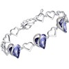 Leafael Infinity Love Heart Link Bracelets, February Birthstone Crystal Bracelet