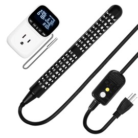 1500W 120V Portable Immersion Water Heater with Adjustable Thermostat & GFCI Plug, Submersible Pool Heater for Above Ground Pools, Bathtubs, Inflatable Hot Tubs, Camping Showers, and Baptismal Tanks