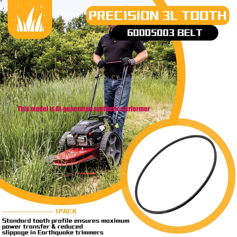 60005003 3L Tooth HB Drive Belt for Trimmers,Fits for Earthquake