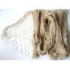 Deko Fischernetz 200x400cm Maschen 4x4cm Beige Baumwolle