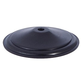 B&P Lamp® 3 Inch Diameter Wooden Vase Cap, Waxed Black Finish