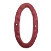 5.5 Inch High Cast Iron House Number, Solid Hammered Home Address Numbers, Elegant Red Finished-Number 0