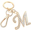 Rohans Womens Gold Plated Alloy Car Key Ring with Crystal