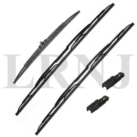 BRITPART FRONT+ REAR WIPER BLADE SET & CLIPS COMPATIBLE WITH LAND ROVER RANGE ROVER SUPERCHARGER 2006-2013, PARTS # DKC000040 & LR012047 & DKW100020