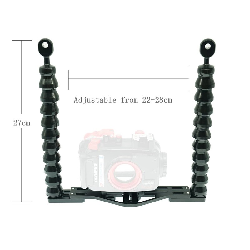 nitescuba Dual flexable Underwater Camera Tray for gopro,RX100 PT-059 Compact