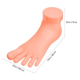 Baluue Elastic Foot Nail Practice Model for Nail Art Manicure Training Aid Lightweight